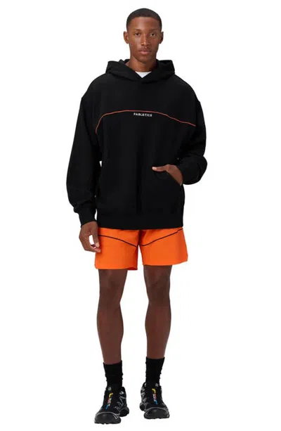 Fabletics The Go-to Oversized Hoodie Dna Striped In Black