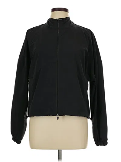 Pre-owned Fabletics Track Jacket In Black