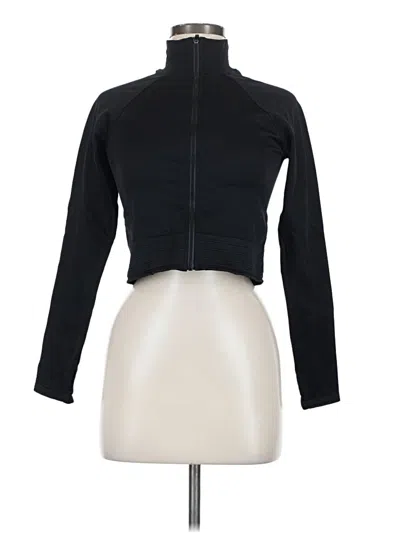 Pre-owned Fabletics Track Jacket In Black