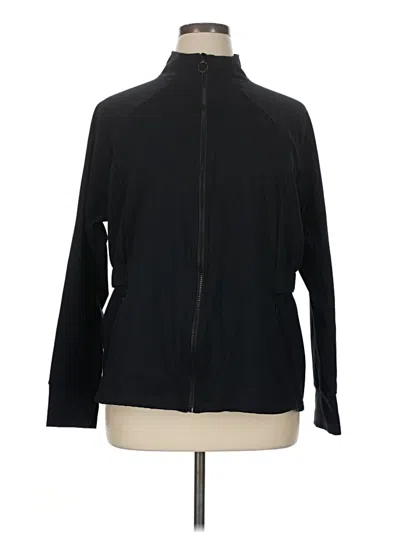 Pre-owned Fabletics Track Jacket In Black