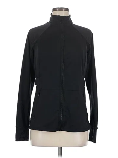 Pre-owned Fabletics Track Jacket In Black