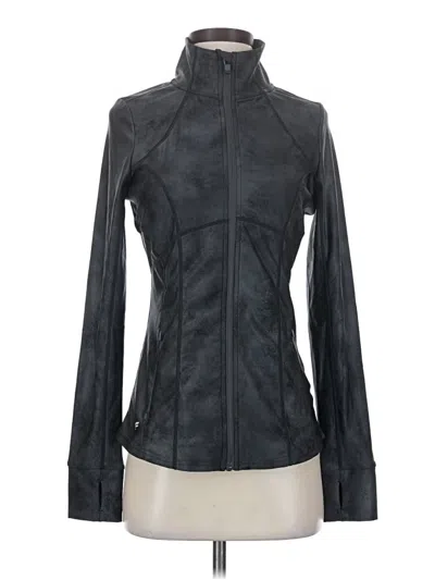 Pre-owned Fabletics Track Jacket In Black