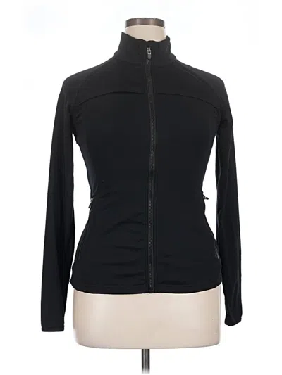 Pre-owned Fabletics Track Jacket In Black