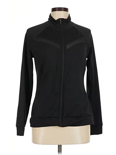 Pre-owned Fabletics Track Jacket In Black