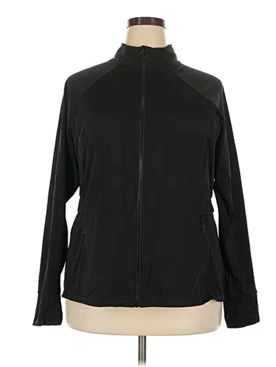 Pre-owned Fabletics Track Jacket In Black