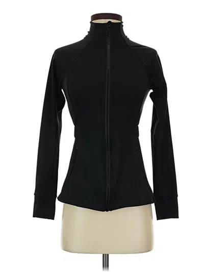 Pre-owned Fabletics Track Jacket In Black