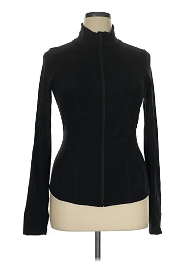 Pre-owned Fabletics Track Jacket In Black