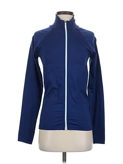 Pre-owned Fabletics Track Jacket In Blue