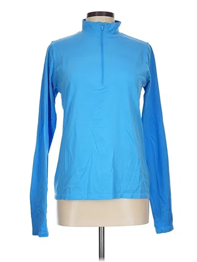Pre-owned Fabletics Track Jacket In Blue