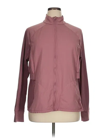 Pre-owned Fabletics Track Jacket In Burgundy