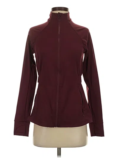 Pre-owned Fabletics Track Jacket In Burgundy