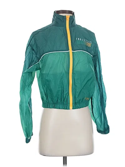 Pre-owned Fabletics Track Jacket In Green