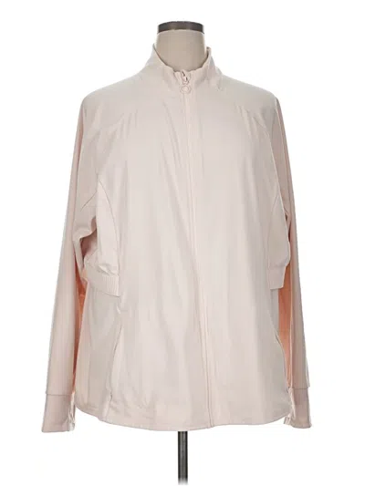 Pre-owned Fabletics Track Jacket In Ivory