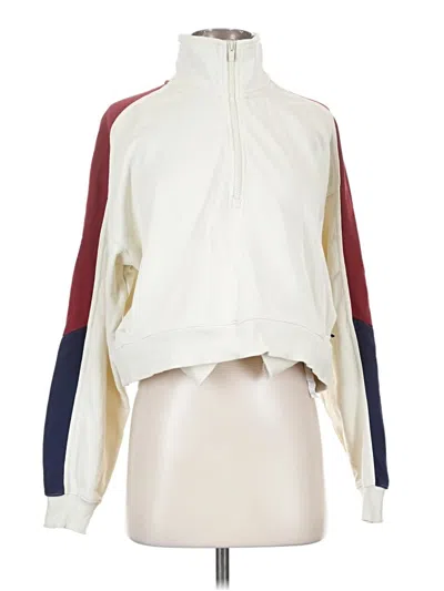 Pre-owned Fabletics Track Jacket In Ivory