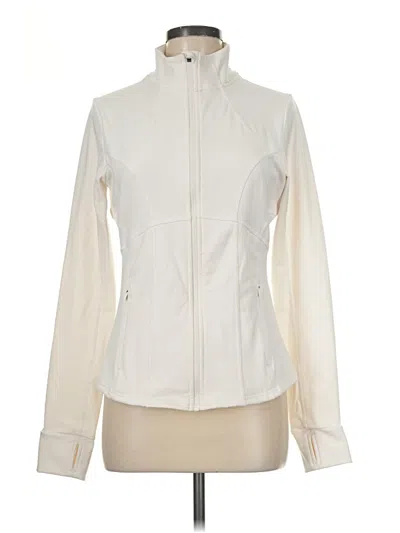 Pre-owned Fabletics Track Jacket In Ivory
