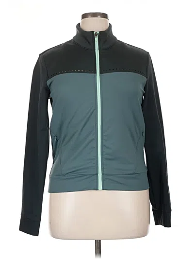 Pre-owned Fabletics Track Jacket In Teal