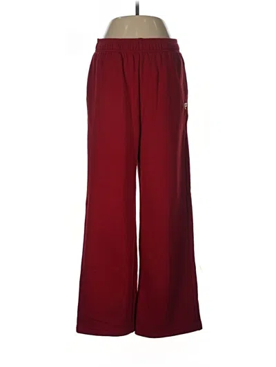 Pre-owned Fabletics Track Pants In Burgundy