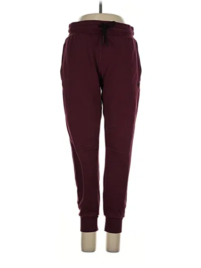 Pre-owned Fabletics Track Pants In Burgundy