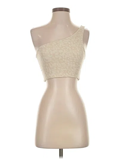 Pre-owned Fabletics Tube Top Tan One Shoulder Neckline Tops