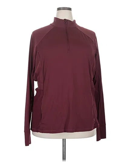 Pre-owned Fabletics Turtleneck Sweater In Burgundy