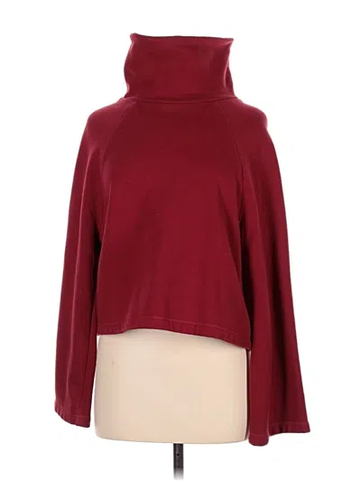 Pre-owned Fabletics Turtleneck Sweater In Burgundy