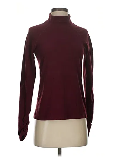 Pre-owned Fabletics Turtleneck Sweater In Burgundy