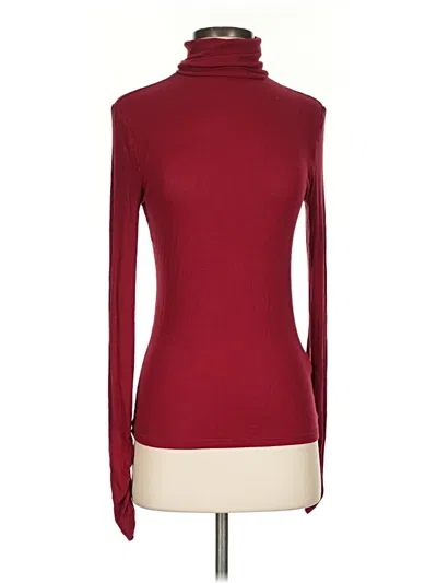 Pre-owned Fabletics Turtleneck Sweater In Burgundy
