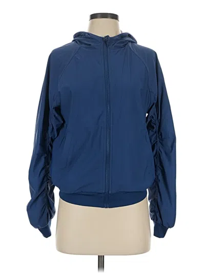 Pre-owned Fabletics Windbreaker Jacket In Blue