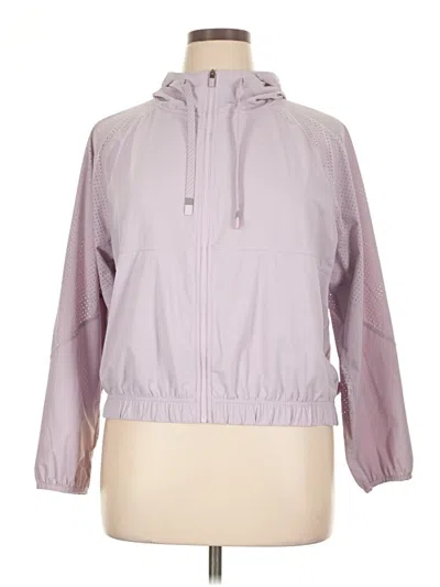 Pre-owned Fabletics Windbreaker Jacket In Purple