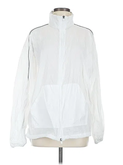 Pre-owned Fabletics Windbreaker Jacket In White