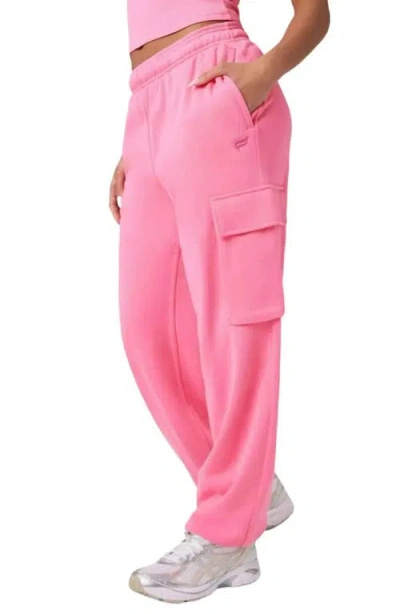 Fabletics Year Round Terry Cargo Jogger In Pink