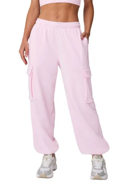 Fabletics Year Round Terry Cargo Jogger In Pink