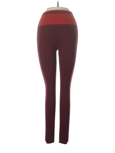 Pre-owned Fabletics Yoga Pants In Burgundy