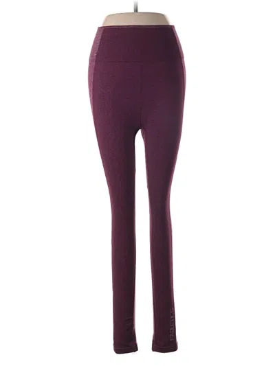 Pre-owned Fabletics Yoga Pants In Burgundy