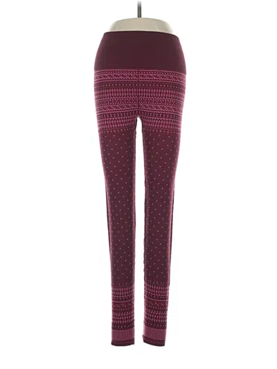 Pre-owned Fabletics Yoga Pants In Burgundy