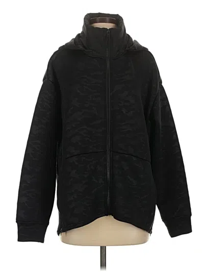 Pre-owned Fabletics Zip Up Hoodie In Black