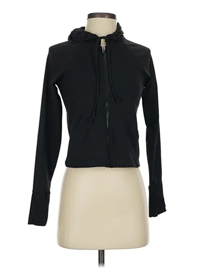 Pre-owned Fabletics Zip Up Hoodie In Black