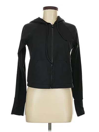 Pre-owned Fabletics Zip Up Hoodie In Black