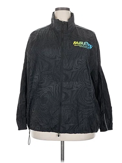 Pre-owned Fabletics Zip Up Hoodie In Black