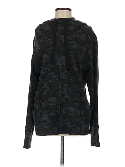 Pre-owned Fabletics Zip Up Hoodie In Black