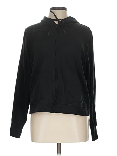 Pre-owned Fabletics Zip Up Hoodie In Black