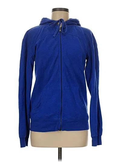 Pre-owned Fabletics Zip Up Hoodie In Blue