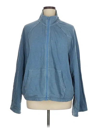 Pre-owned Fabletics Zip Up Hoodie In Blue
