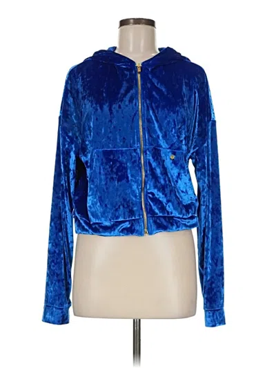 Pre-owned Fabletics Zip Up Hoodie In Blue