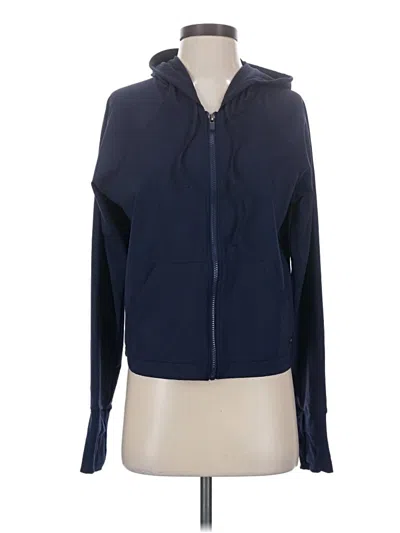 Pre-owned Fabletics Zip Up Hoodie In Blue