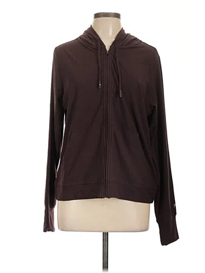 Pre-owned Fabletics Zip Up Hoodie In Brown