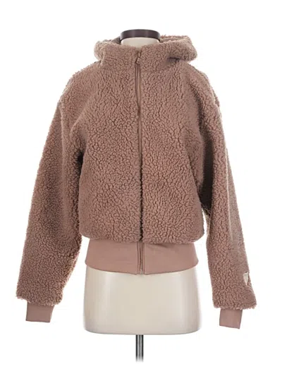 Pre-owned Fabletics Zip Up Hoodie In Brown