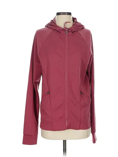 Pre-owned Fabletics Zip Up Hoodie In Burgundy