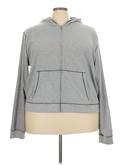 Pre-owned Fabletics Zip Up Hoodie In Gray