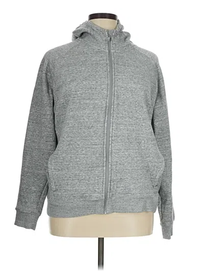 Pre-owned Fabletics Zip Up Hoodie In Gray